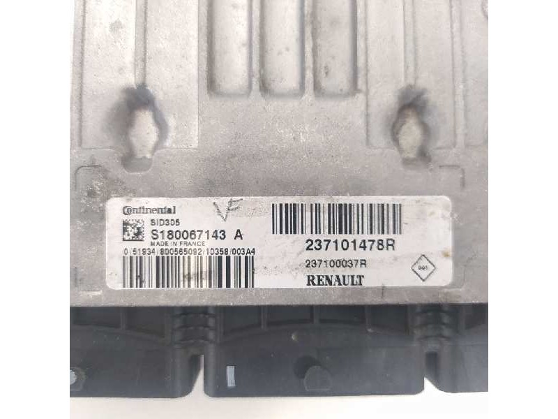 Recambio de centralita motor uce para renault megane iii berlina 5 p emotion referencia OEM IAM 237101478R S180067143A 