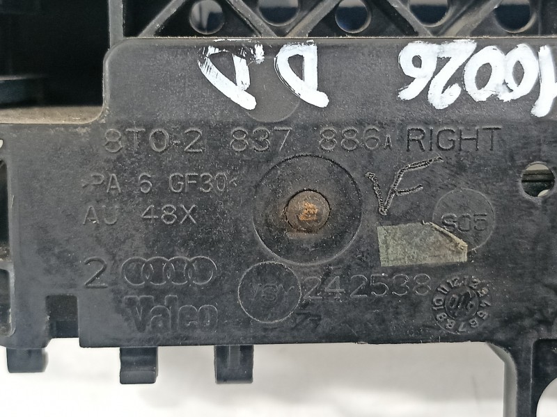 Recambio de maneta exterior delantera derecha para audi q5 (8r) 2.0 tfsi (155kw) referencia OEM IAM 8T02837886A  