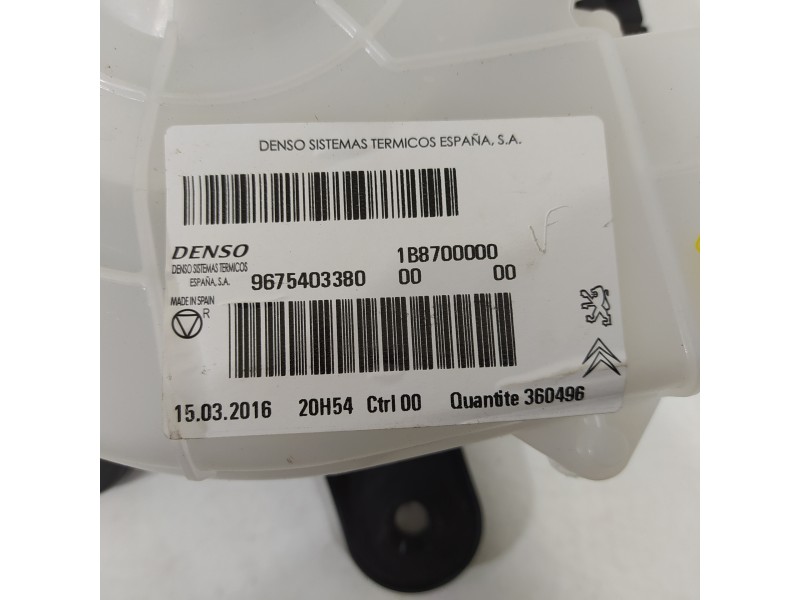 Recambio de ventilador calefaccion para citroën c4 grand picasso feel referencia OEM IAM 9675403380 1B8700000 A43002600
