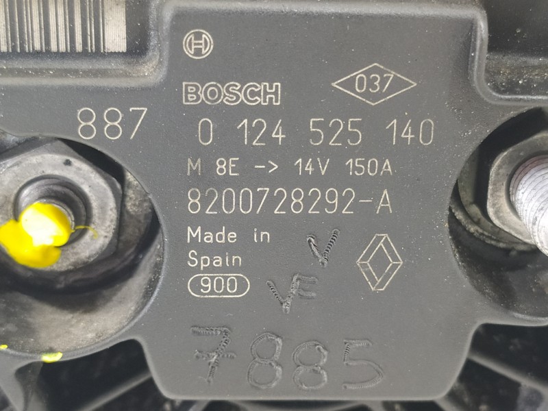 Recambio de alternador para nissan qashqai (j10) acenta referencia OEM IAM 8200728292A 0124525140 
