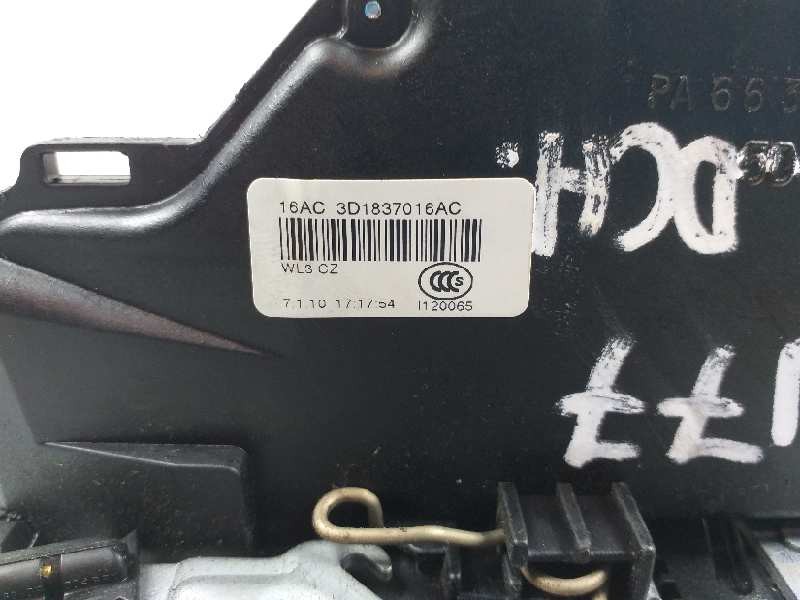 Recambio de cerradura puerta delantera derecha para volkswagen touran (1t2) sport referencia OEM IAM 3D1837016AC  