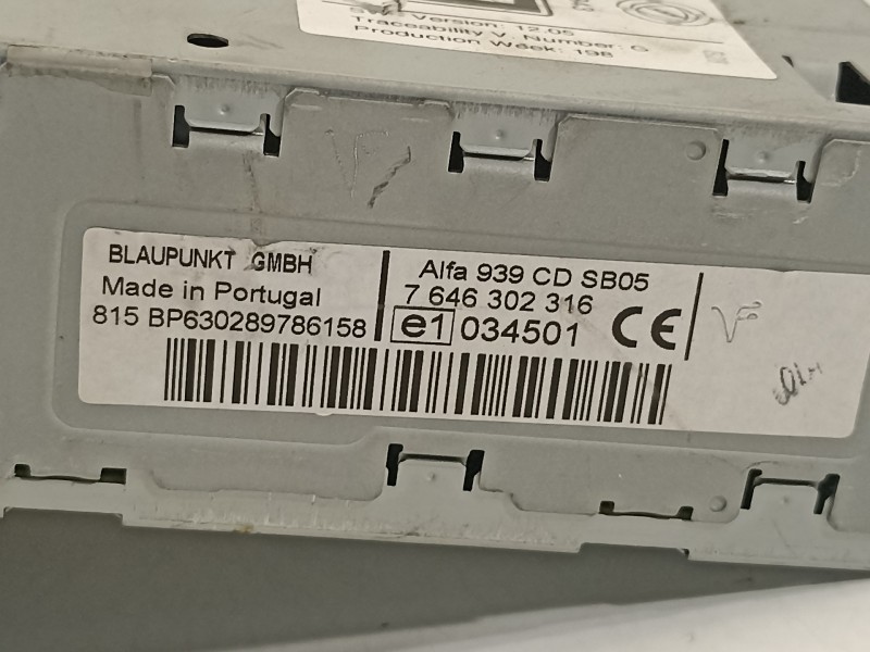 Recambio de sistema audio / radio cd para alfa romeo 159 sportwagon (140) 1.9 jtdm 16v / selective referencia OEM IAM 7646302316