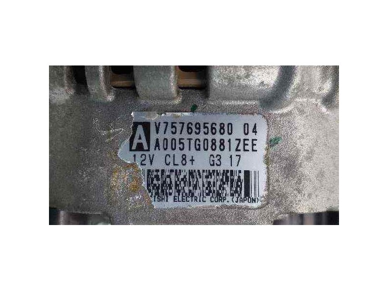 Recambio de alternador para peugeot 207 207 3p referencia OEM IAM V757695680 A005TG0881ZEB 