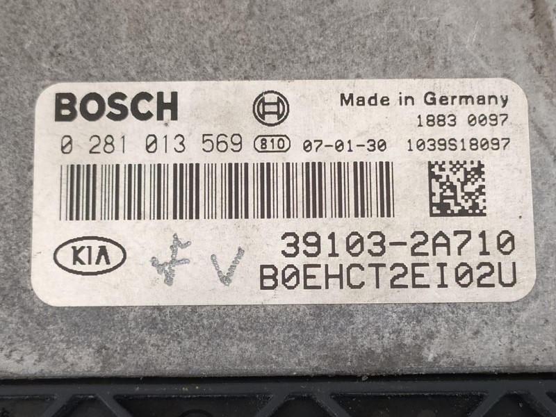 Recambio de centralita motor uce para kia cee´d active referencia OEM IAM 391032A710 0281013569 