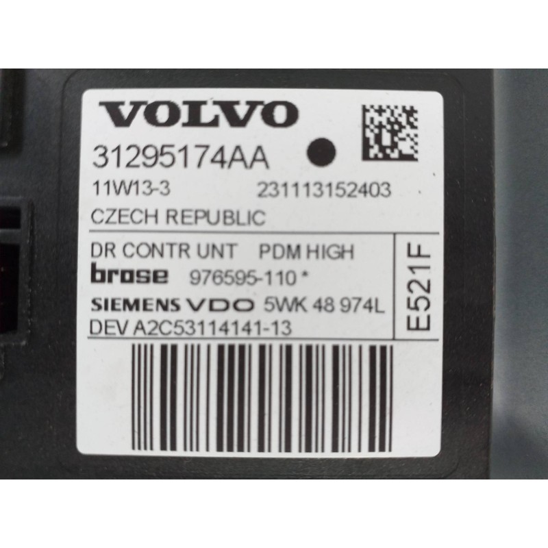 Recambio de elevalunas delantero derecho para volvo c30 1.6 d drive kinetic referencia OEM IAM 8679979 31295174AA 2186918