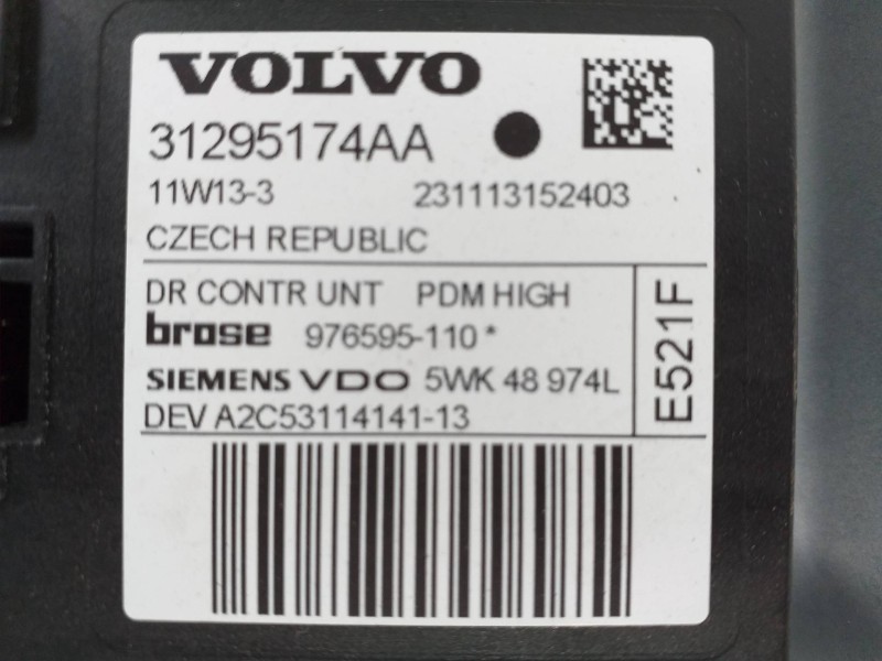 Recambio de elevalunas delantero derecho para volvo c30 1.6 d drive kinetic referencia OEM IAM 8679979 31295174AA 2186918