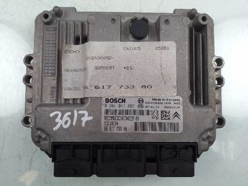 Recambio de centralita motor uce para citroën c4 berlina collection referencia OEM IAM 9661773380 0281011863 9653958980