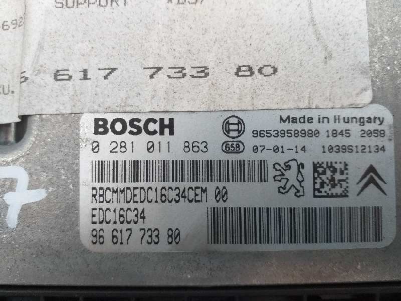 Recambio de centralita motor uce para citroën c4 berlina collection referencia OEM IAM 9661773380 0281011863 9653958980