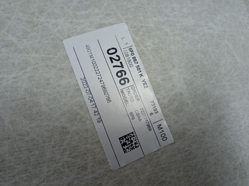 Recambio de techo interior para seat ibiza (kj1) fr referencia OEM IAM 6F0867501K  