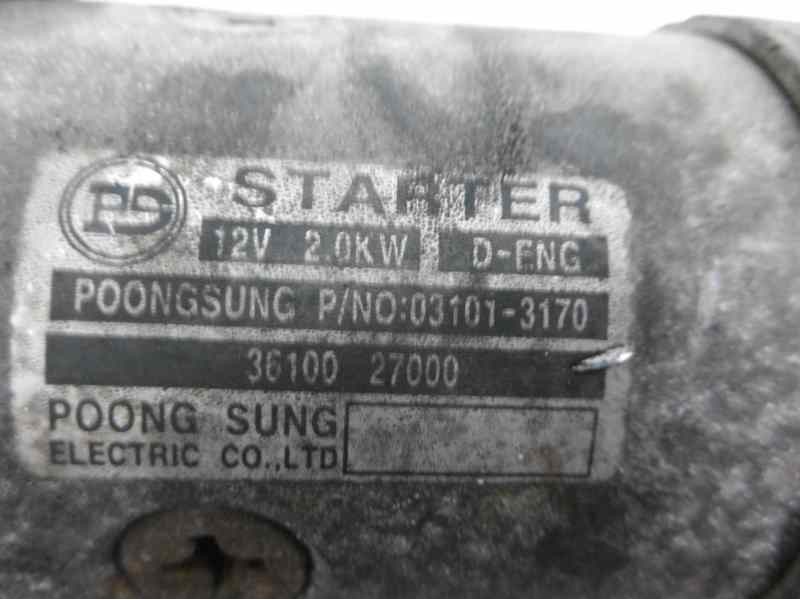 Recambio de motor arranque para hyundai trajet (fo) 2.0 crdi gls referencia OEM IAM 3610027000 031013170 