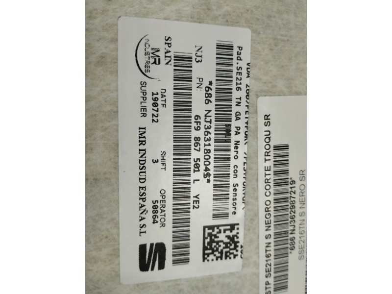 Recambio de techo interior para seat arona xperience referencia OEM IAM 6F9867501  