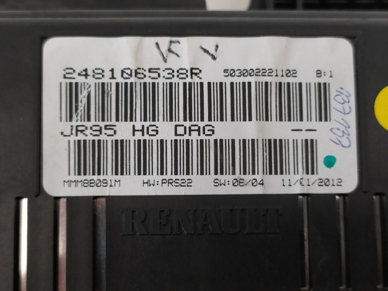 Recambio de cuadro instrumentos para renault scenic iii dynamique referencia OEM IAM 248106538R  