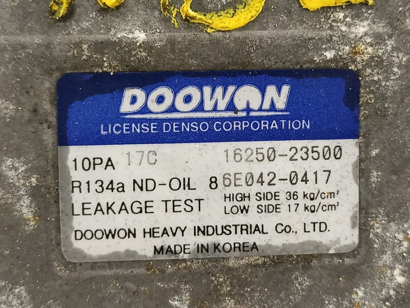 Recambio de compresor aire acondicionado para kia sorento 2.5 crdi active referencia OEM IAM 1625023500  