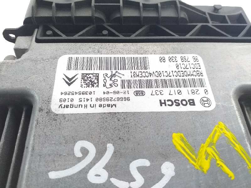 Recambio de centralita motor uce para citroën c3 collection referencia OEM IAM 9676833080 0281017337 