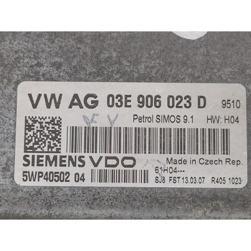Recambio de centralita motor uce para skoda fabia (6y2/6y3) 1.2 12v referencia OEM IAM 03E906023D 5WP40502 