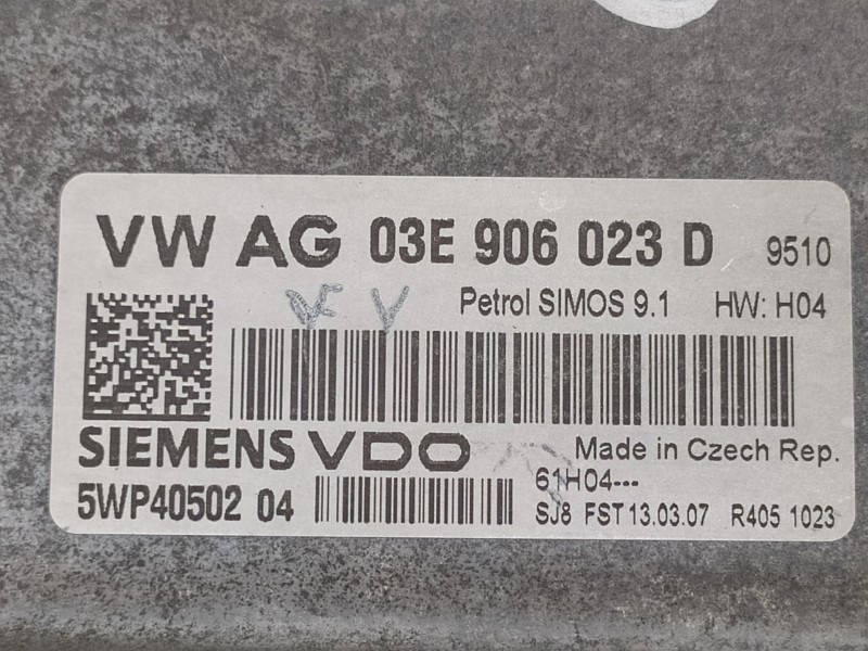 Recambio de centralita motor uce para skoda fabia (6y2/6y3) 1.2 12v referencia OEM IAM 03E906023D 5WP40502 