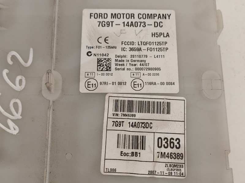 Recambio de caja reles / fusibles para ford mondeo sportbreak (ca2) trend referencia OEM IAM 7G9T14A073DC 28110779 