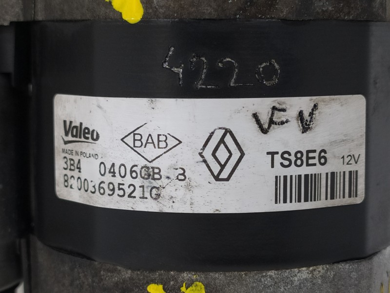 Recambio de motor arranque para renault clio iv authentique referencia OEM IAM 8200369521G TS8E6 
