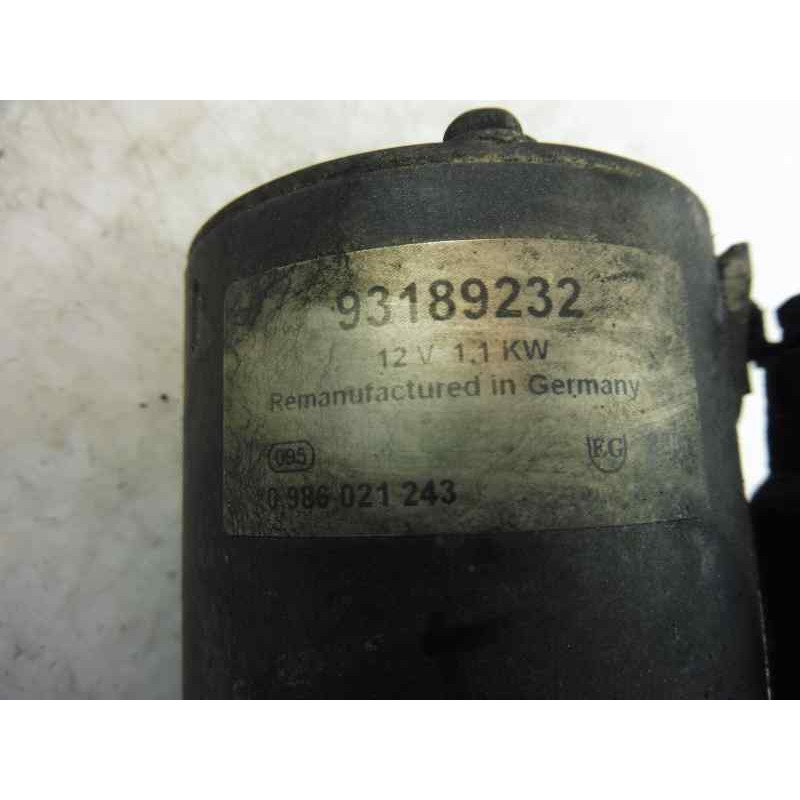 Recambio de motor arranque para opel combo (corsa c) tour referencia OEM IAM 93189232 0986021243 