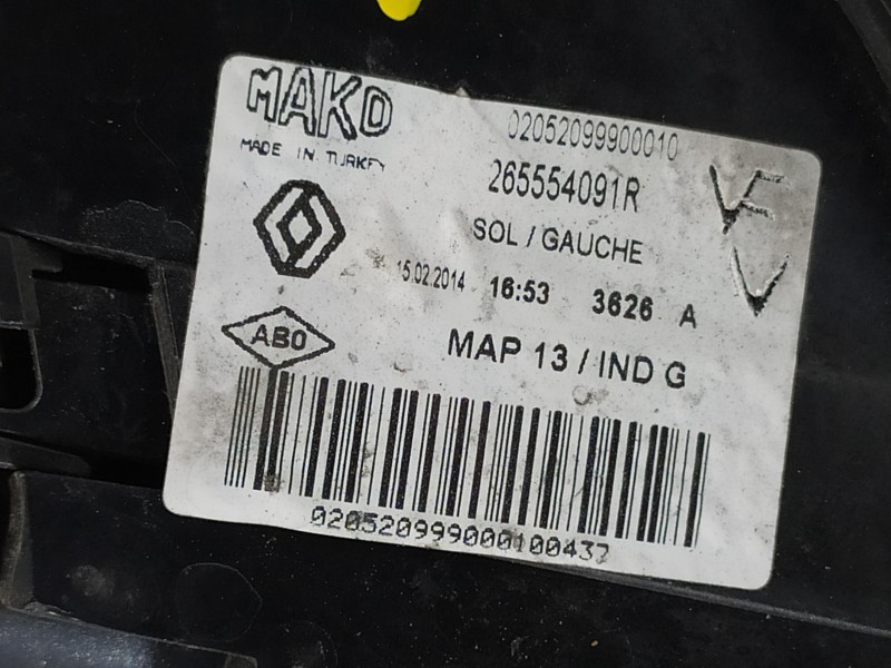 Recambio de piloto trasero izquierdo para renault clio iv authentique referencia OEM IAM 265554091R  