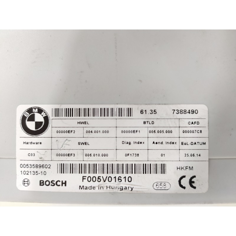 Recambio de modulo electronico para bmw serie 3 touring (f31) 2.0 16v diesel referencia OEM IAM 61357388490 F005V01610 