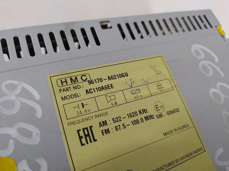 Recambio de sistema audio / radio cd para hyundai i30 (gd) referencia OEM IAM 96170A6210GU  