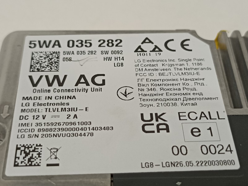 Recambio de modulo electronico para seat ibiza (kj1) fr referencia OEM IAM 5WA035282  