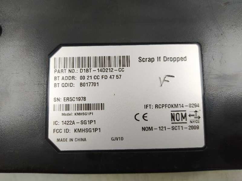 Recambio de modulo electronico para ford fiesta (ccn) trend referencia OEM IAM D1BT14D212CC B017701 