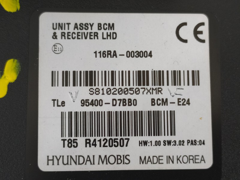 Recambio de modulo electronico para hyundai tucson kosmo 4wd referencia OEM IAM 95400D7BB0  