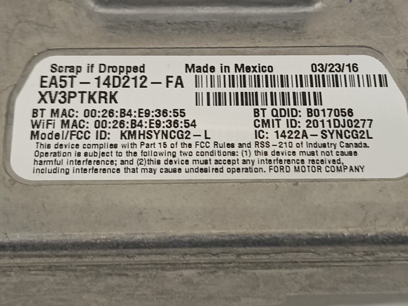 Recambio de sistema navegacion gps para ford c-max (ceu) business edition referencia OEM IAM F1CT14F239  