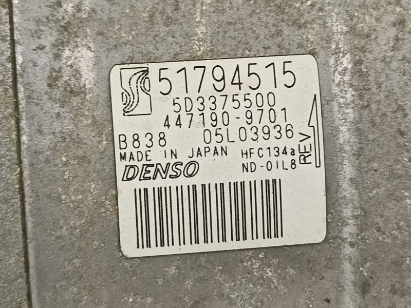 Recambio de compresor aire acondicionado para fiat punto (evo) (199) dynamic referencia OEM IAM 51794515  