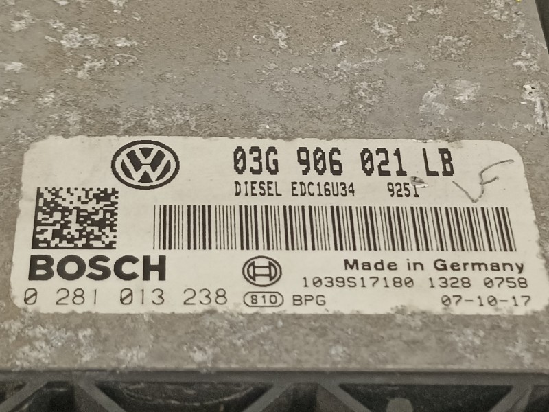 Recambio de centralita motor uce para skoda octavia berlina (1z3) active referencia OEM IAM 03G906021LB 0281013238 