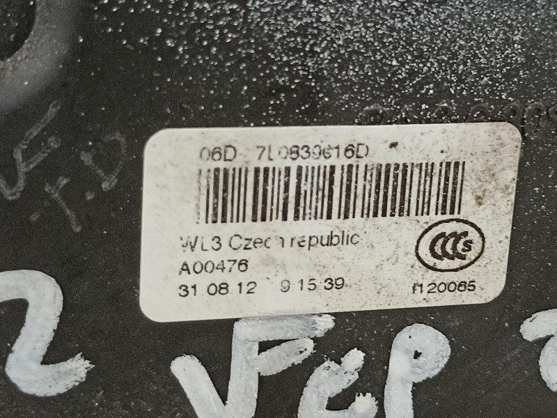 Recambio de cerradura puerta trasera derecha para skoda octavia berlina (1z3) family referencia OEM IAM 7L0839016D  