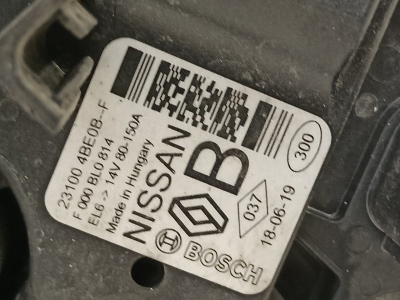 Recambio de alternador para nissan qashqai (j11) acenta referencia OEM IAM 231004BE0BF  