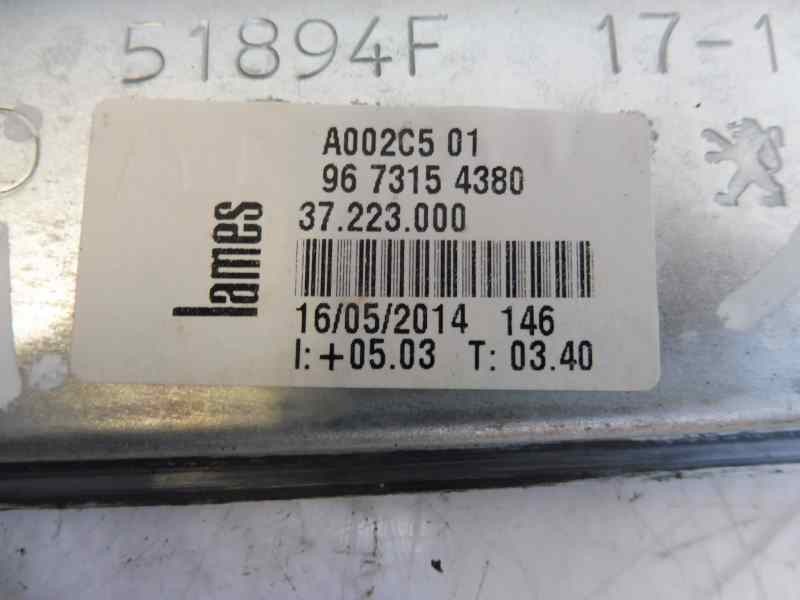 Recambio de elevalunas delantero derecho para peugeot 208 allure referencia OEM IAM 9673154380 9674254380 