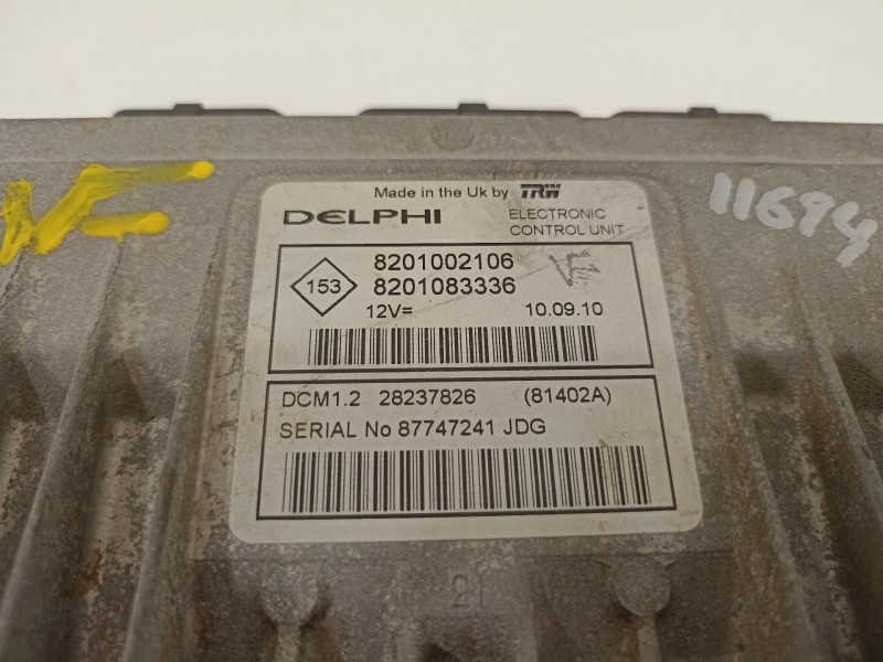 Recambio de centralita motor uce para dacia duster ambiance 4x2 referencia OEM IAM 8201002106 8201083336 