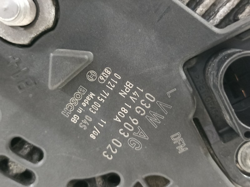 Recambio de alternador para volkswagen passat berlina (3c2) advance referencia OEM IAM 03G903023  
