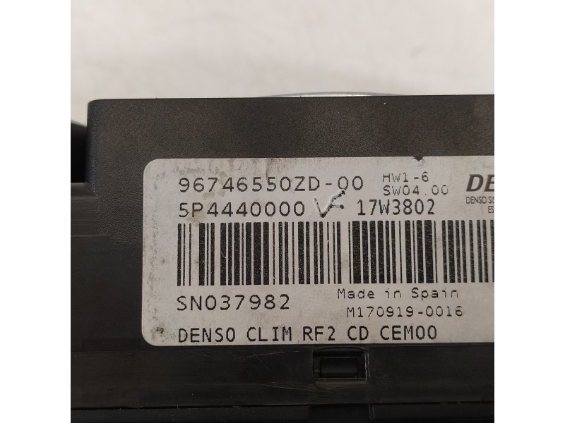 Recambio de mando climatizador para citroën c-elysée shine referencia OEM IAM 96746550ZD  