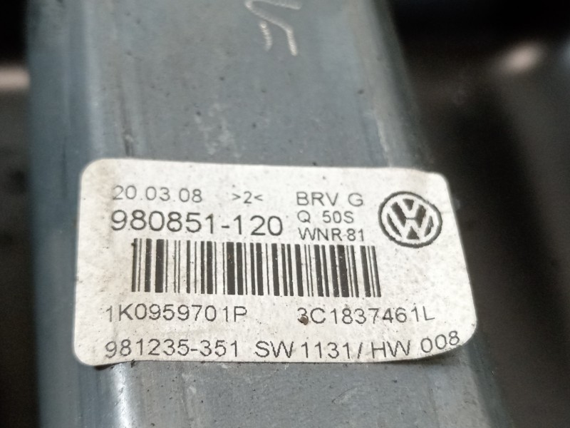 Recambio de elevalunas delantero izquierdo para volkswagen passat berlina (3c2) advance referencia OEM IAM 3C1837755K 1K0959793L