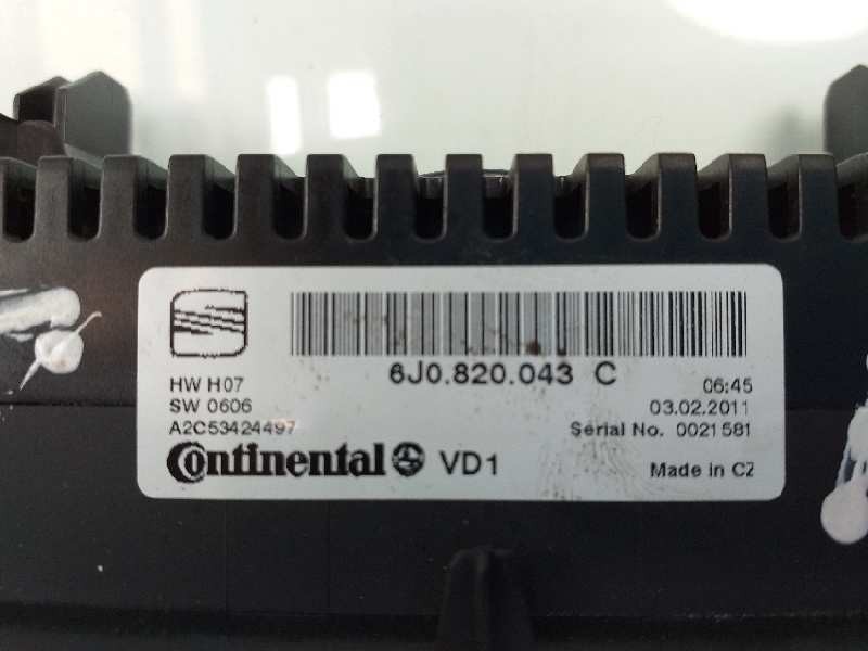 Recambio de mando climatizador para seat ibiza (6j5) sport referencia OEM IAM 6J0820043C  