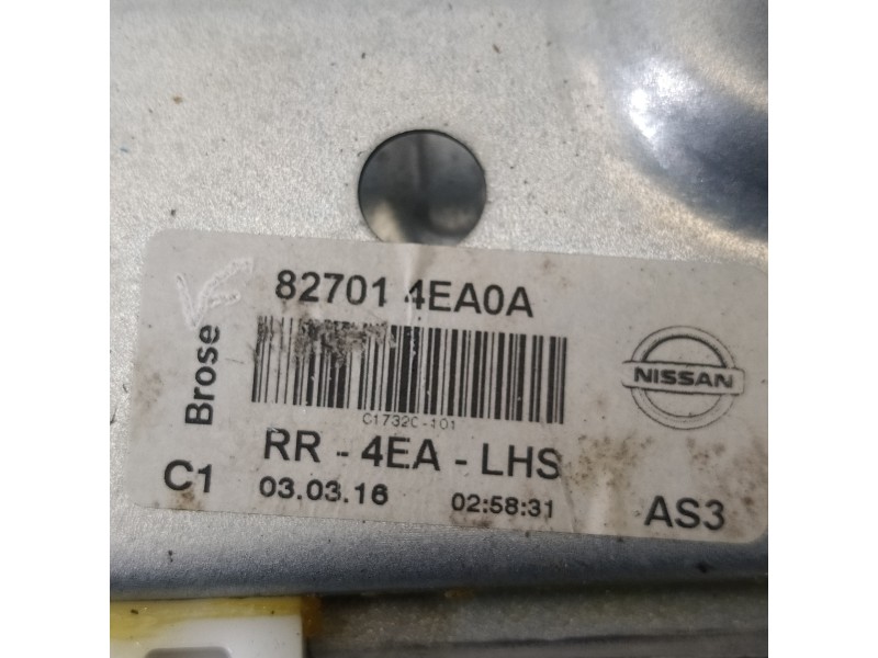Recambio de elevalunas trasero izquierdo para nissan qashqai (j11) 360 referencia OEM IAM 827014EA0A  