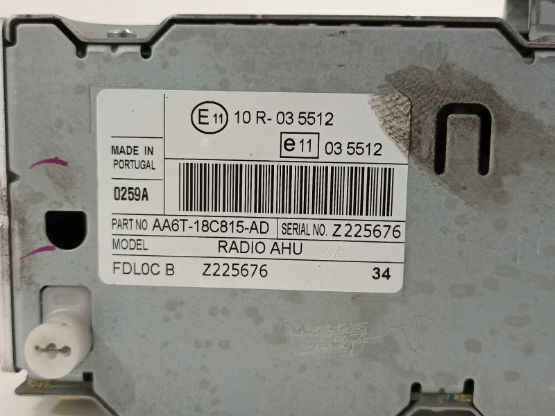 Recambio de sistema audio / radio cd para ford fiesta (cb1) trend referencia OEM IAM AA6T18C815AD  