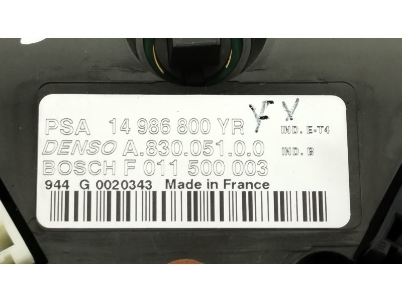 Recambio de mando climatizador para citroën c8 2.2 hdi 16v premier ii referencia OEM IAM 14986800YR A83005100 F011500003