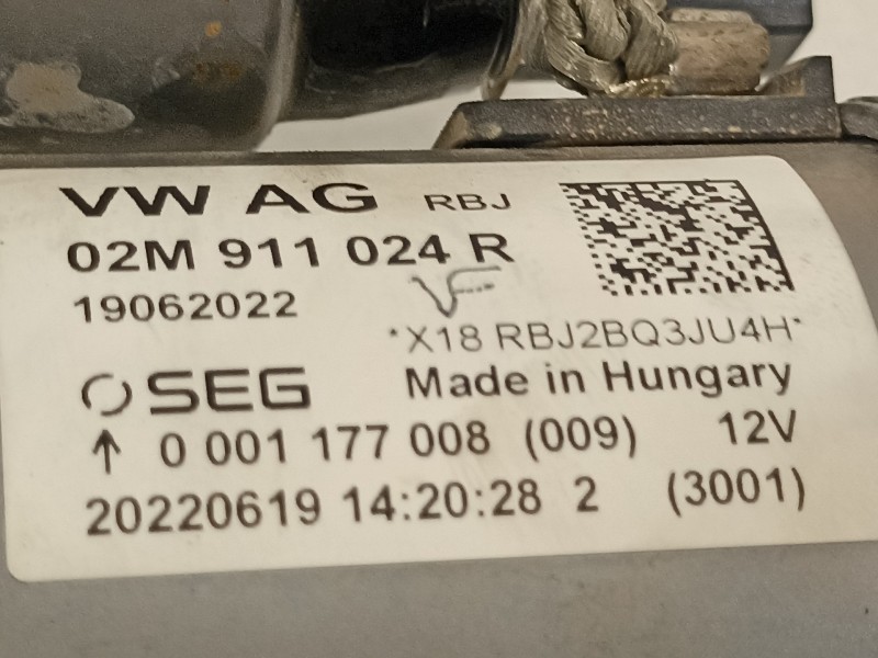Recambio de motor arranque para seat arona xperience referencia OEM IAM 02M911024R  