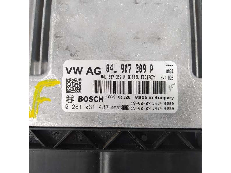 Recambio de centralita motor uce para audi a3 sportback (8vf) basic referencia OEM IAM 04L907309P 0281031483 