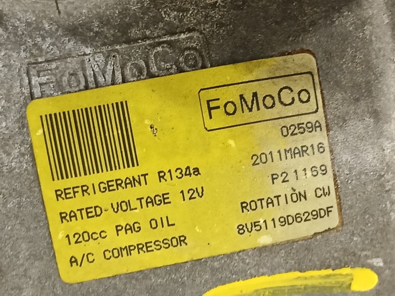 Recambio de compresor aire acondicionado para ford fiesta (cb1) ambiente referencia OEM IAM 8V5119D629DF  