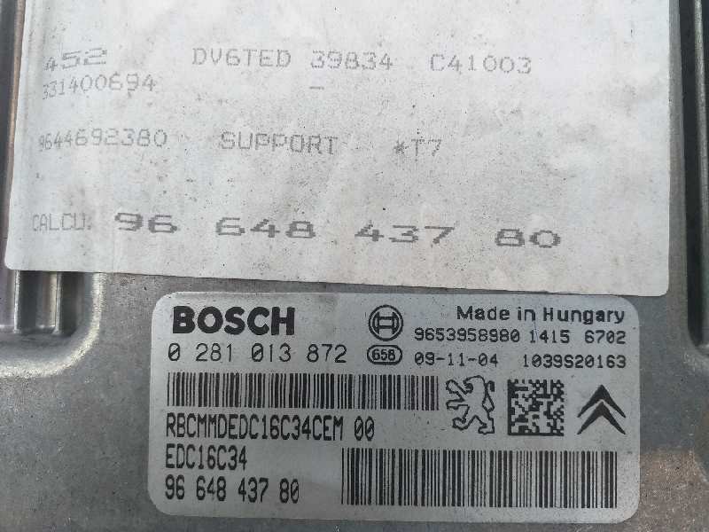 Recambio de centralita motor uce para peugeot 308 sport referencia OEM IAM 9664843780 0281013872 