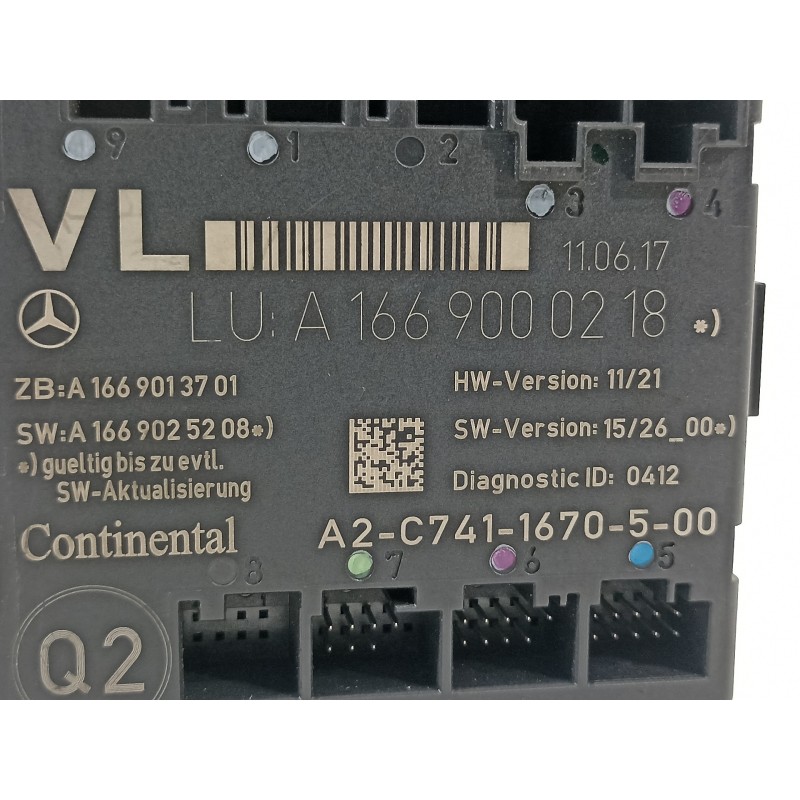 Recambio de modulo confort para mercedes-benz clase b (w246) b 200 cdi (246.208) referencia OEM IAM A1669000218 1669013701 16690