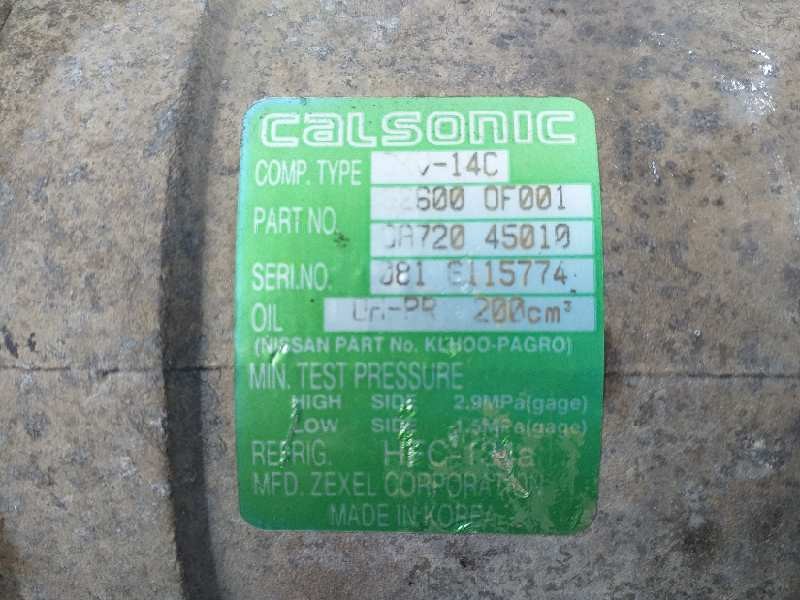 Recambio de compresor aire acondicionado para nissan terrano/terrano.ii (r20) comfort referencia OEM IAM 326000F001 0A72045010 