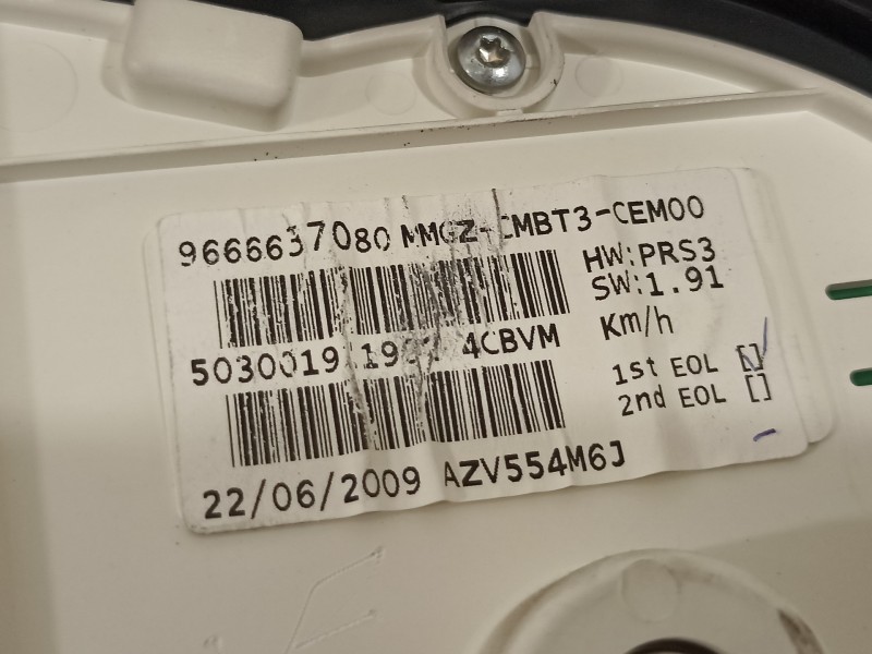 Recambio de cuadro instrumentos para peugeot 206+ básico referencia OEM IAM 9666637080  